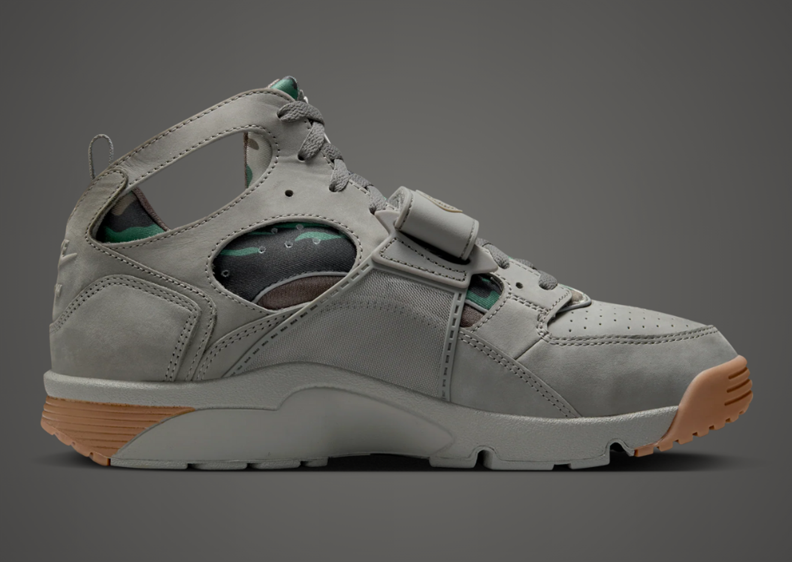 Corteiz x Nike Air Trainer Huarache Flat Pewter Medial