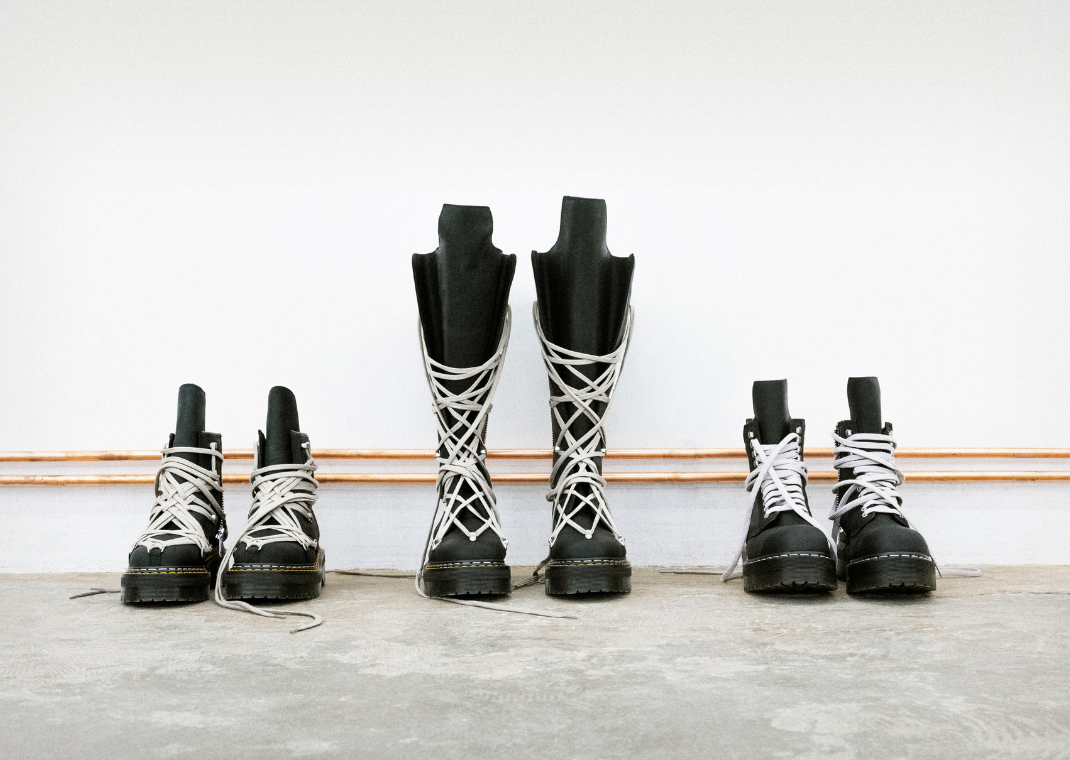 Rick owens × Dr. Martens 18HOLE BOOTS Rick Owens and Dr. Martens Reunite for New Collab Collection