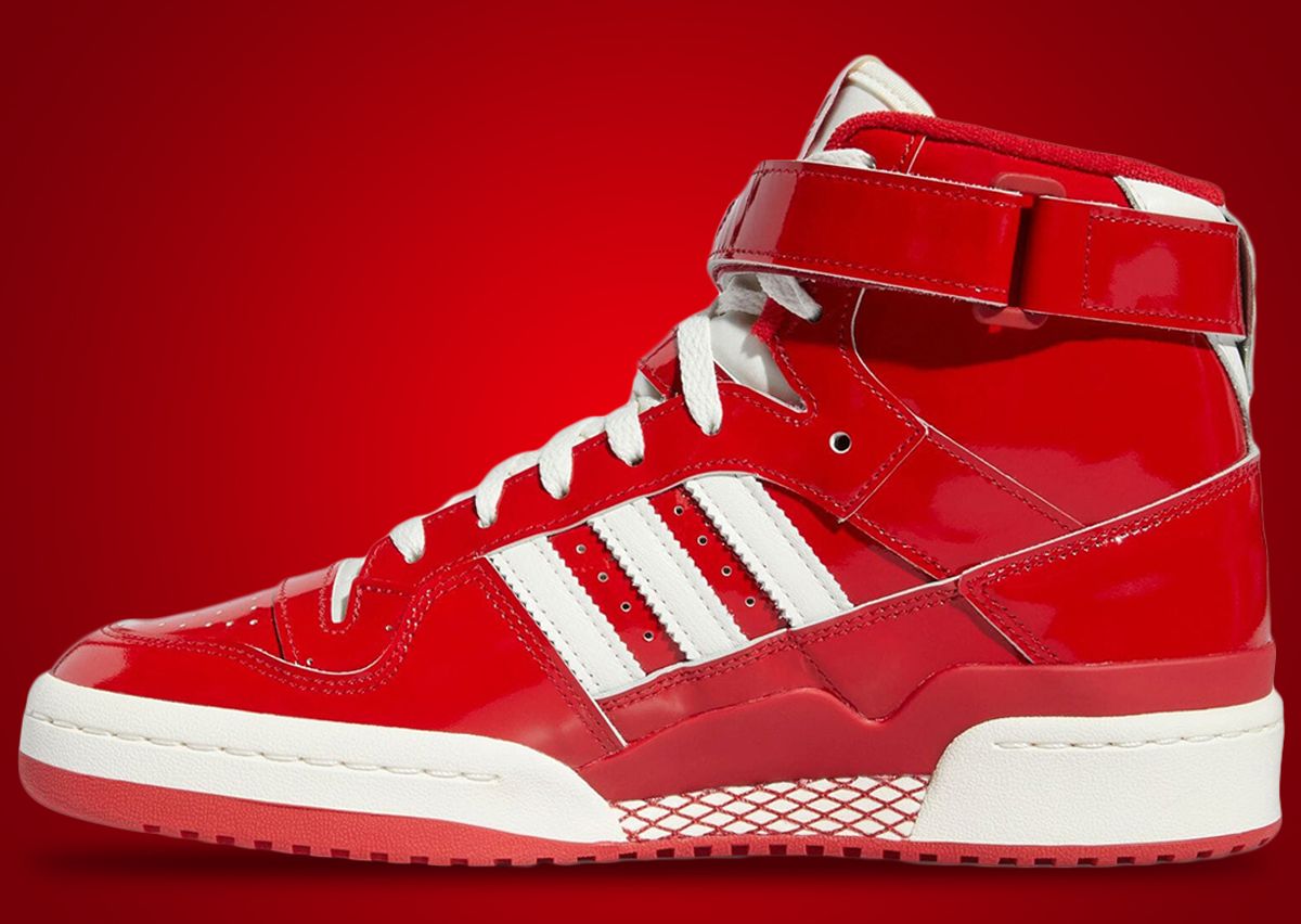 Red Patent Leather Adorns The adidas Forum 84 High