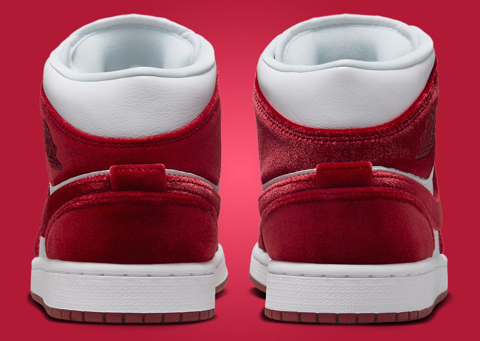 Air Jordan 1 Mid Red Velvet (W) Back