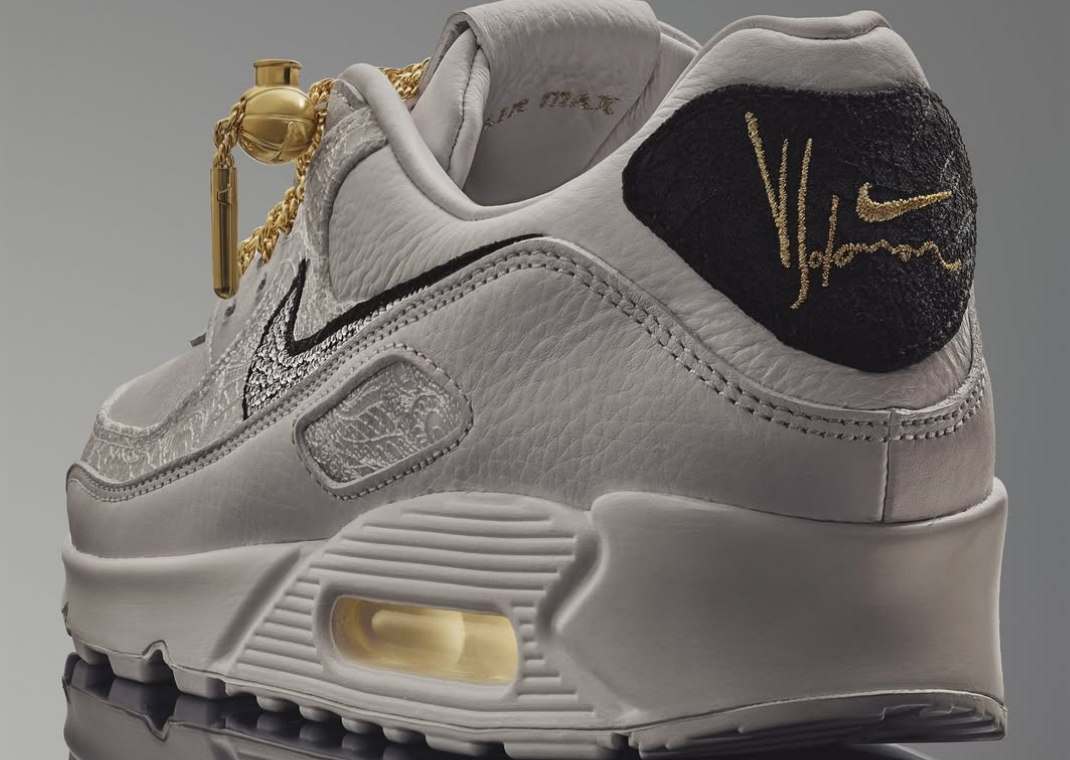 Nike (Victor Solomon) Air Max 90 ASW in White and Gold Buy Victor Solomon x Nike Air Max 90  main image 4