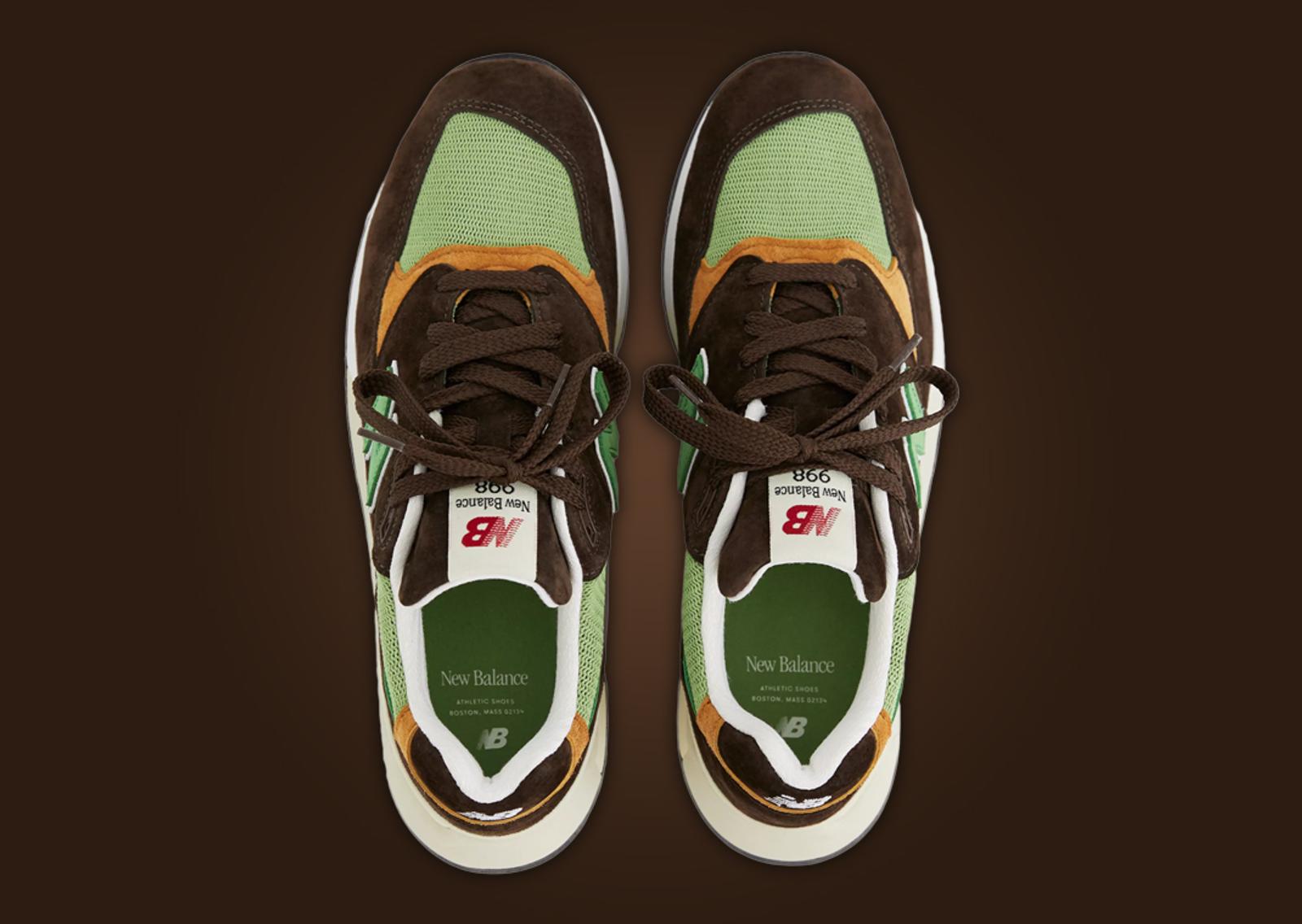 New Balance 998 Made in USA Brown Green Top