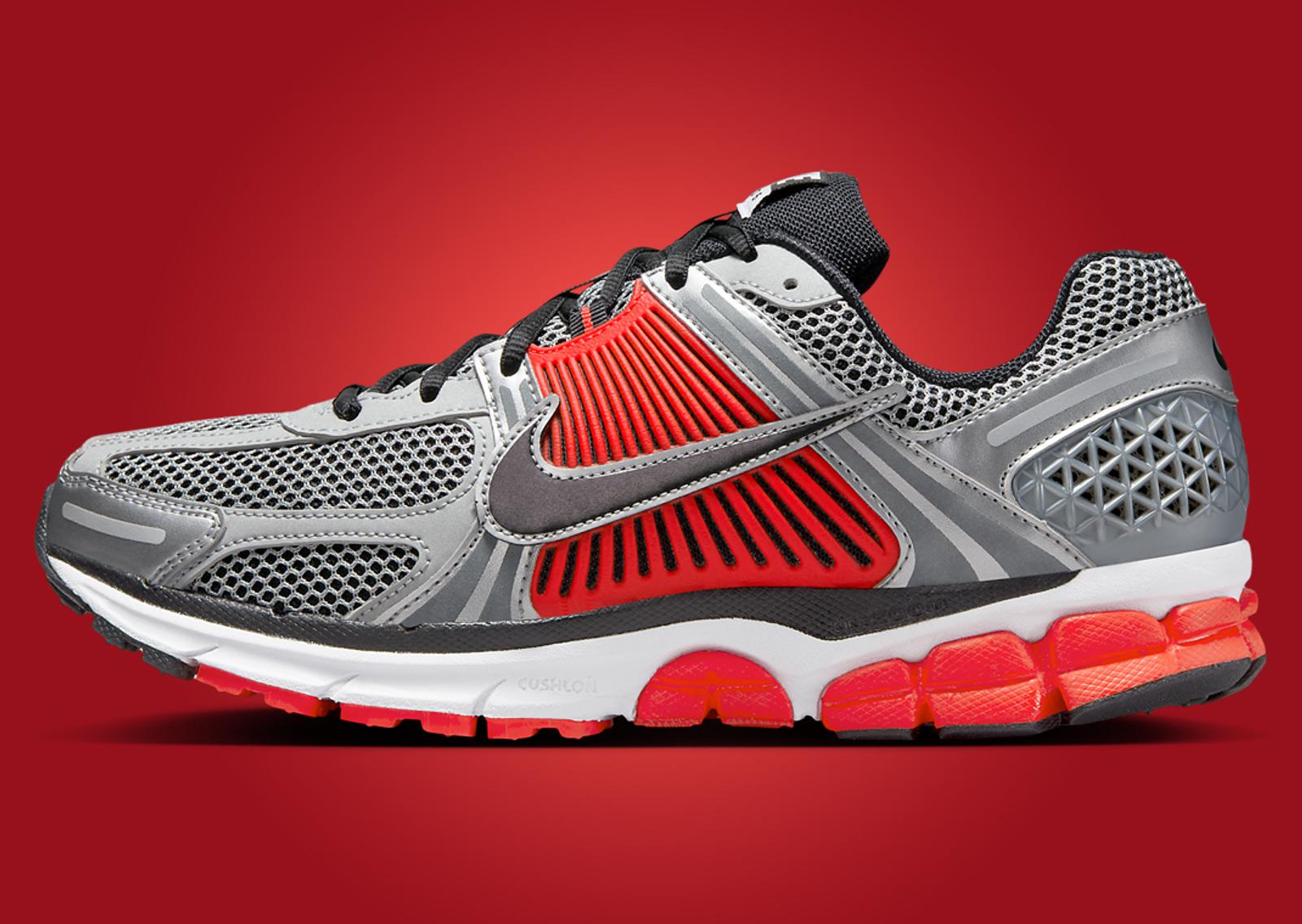 Nike Zoom Vomero 5 Bright Crimson Metallic Silver Lateral