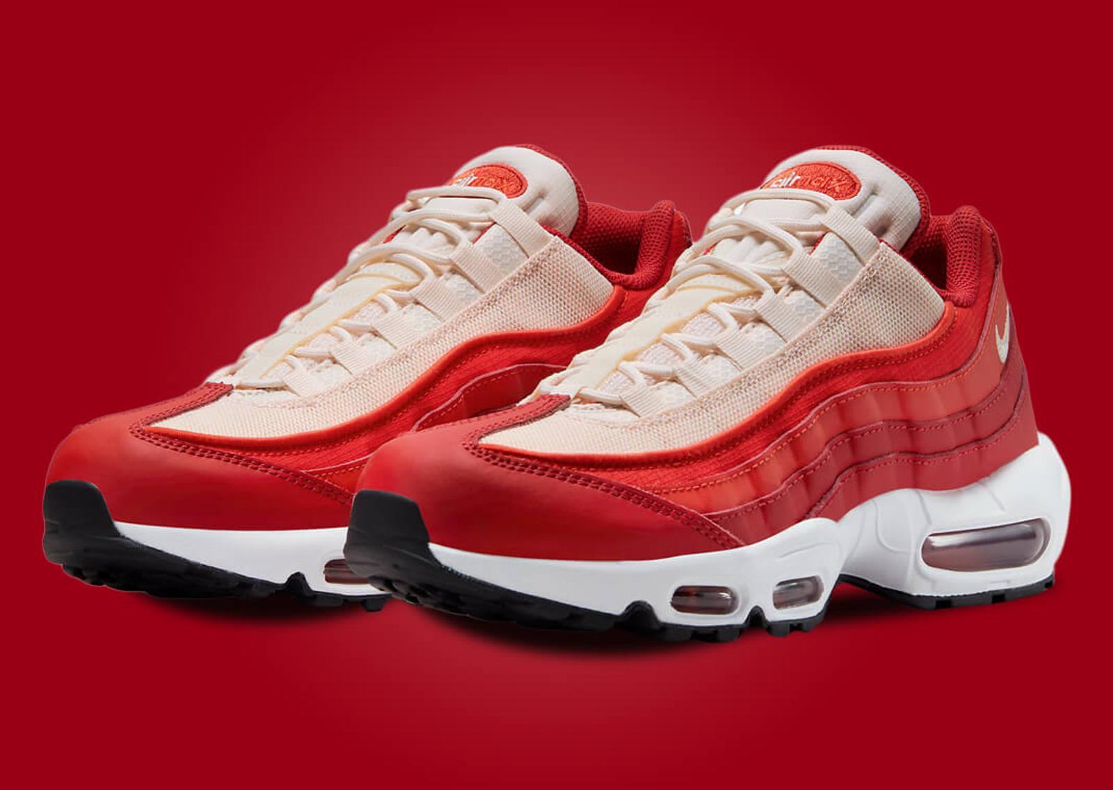 The Nike Air Max 95 Mystic Red and Guava Ice Angle View