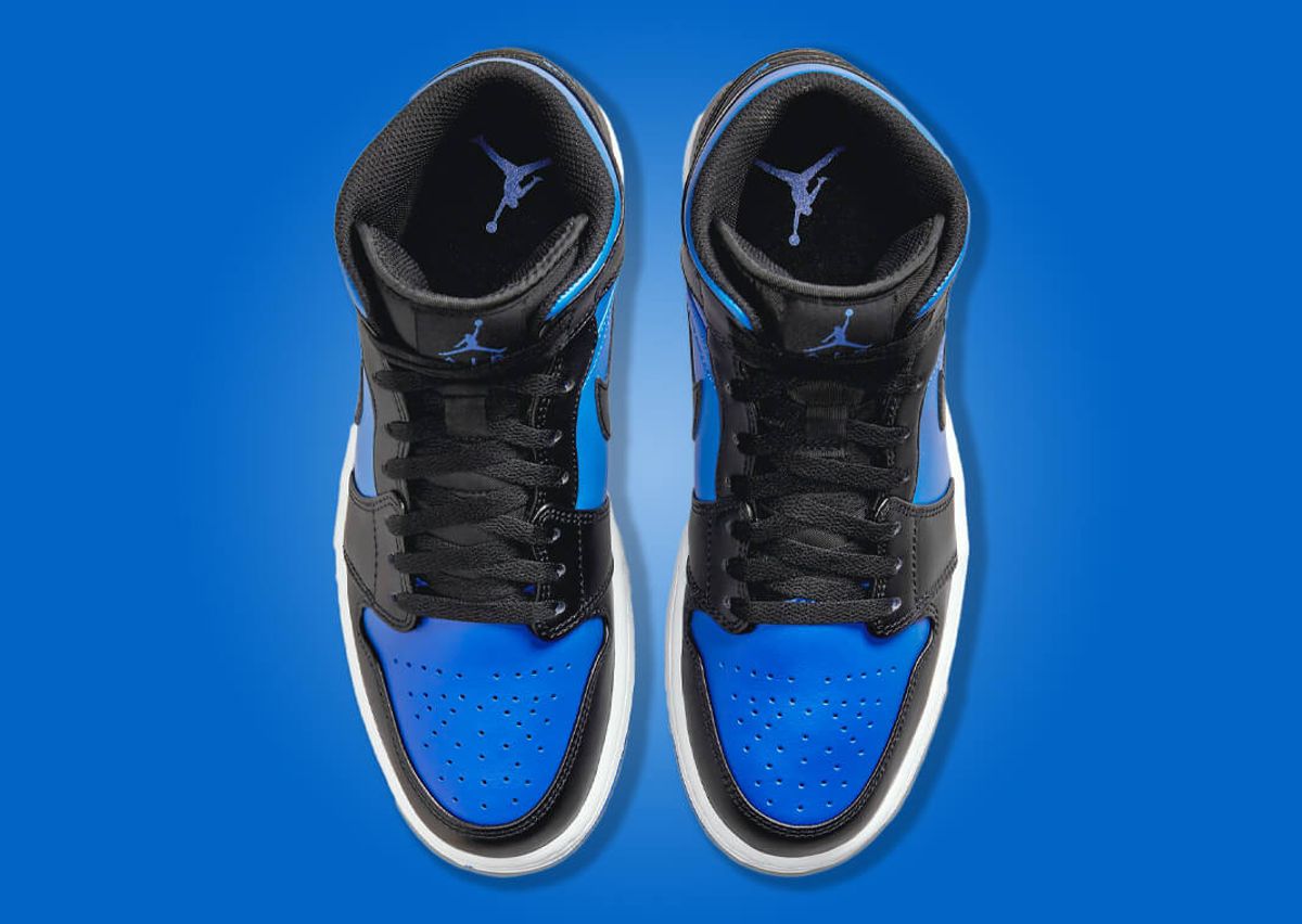 Air Jordan 1 Mid « Royal » (Homme), Noir/bleu roi/blanc : : Mode