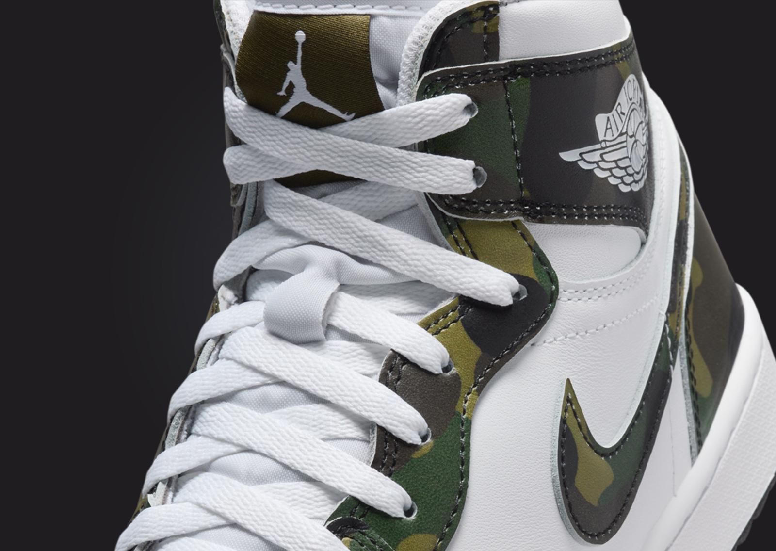 Air Jordan 1 High Golf Camo Tongue