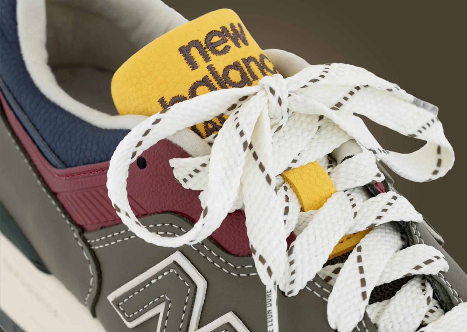 Aime Leon Dore x New Balance 997 Made in USA Dark Moss Angora Detail