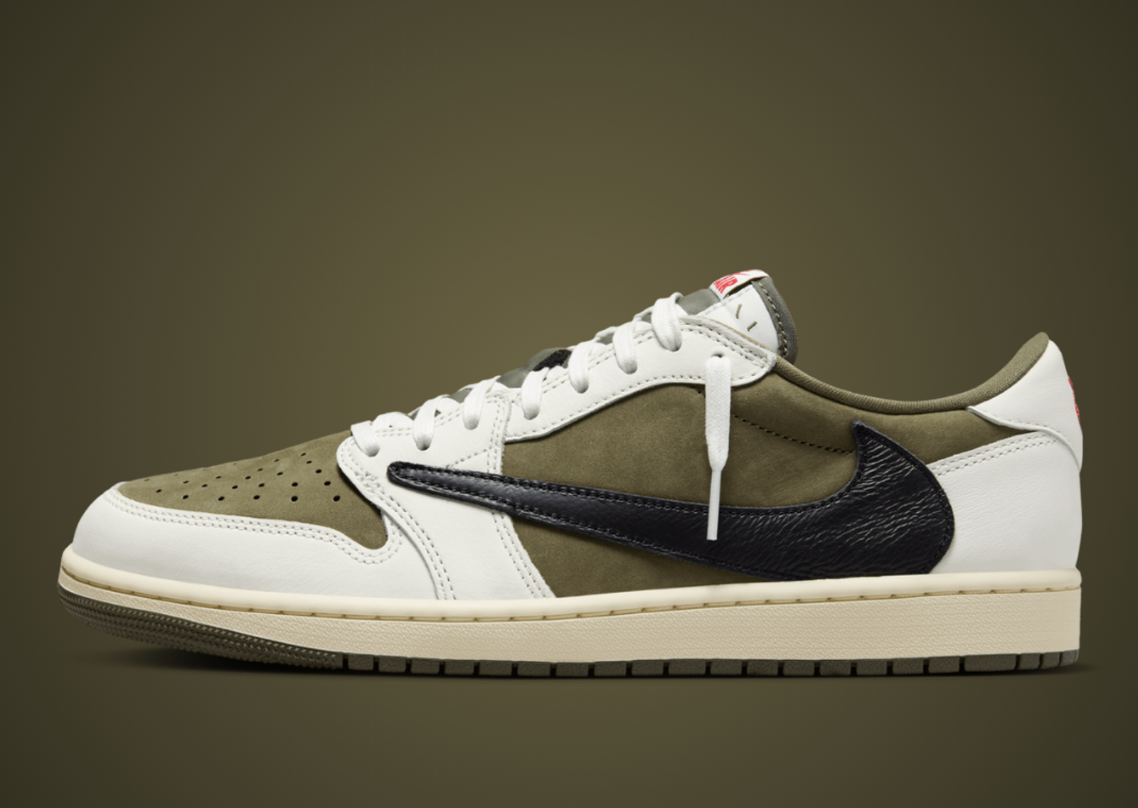 Travis Scott x Air Jordan 1 Retro Low OG Olive Alternate Lateral