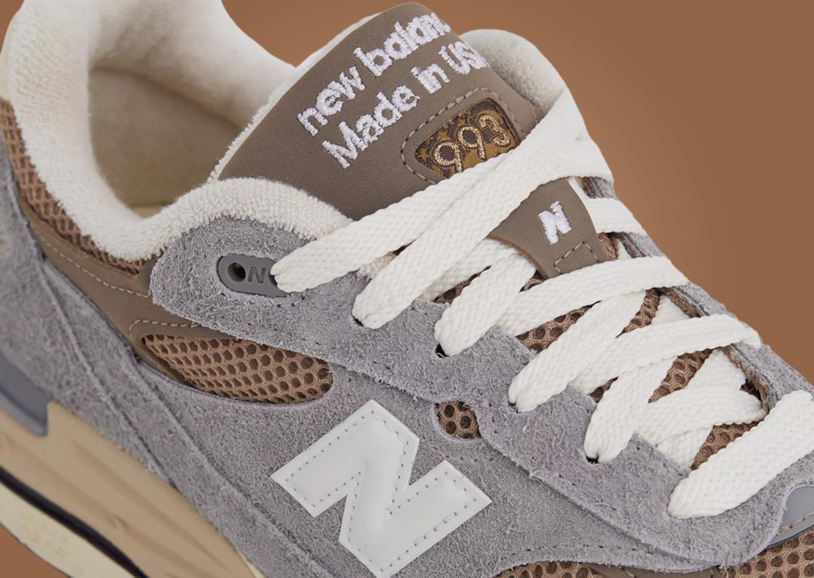 New Balance 993 Made in USA Sea Salt Castlerock Detail