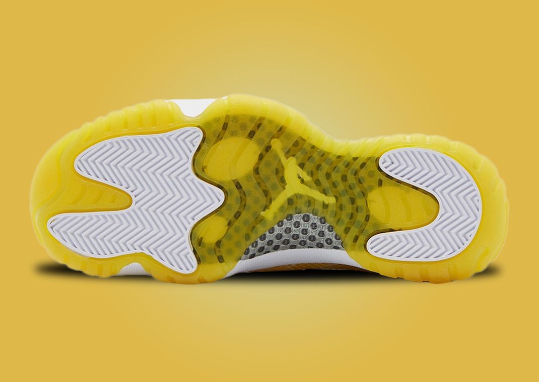 Jordan 11 hotsell yellow bottom