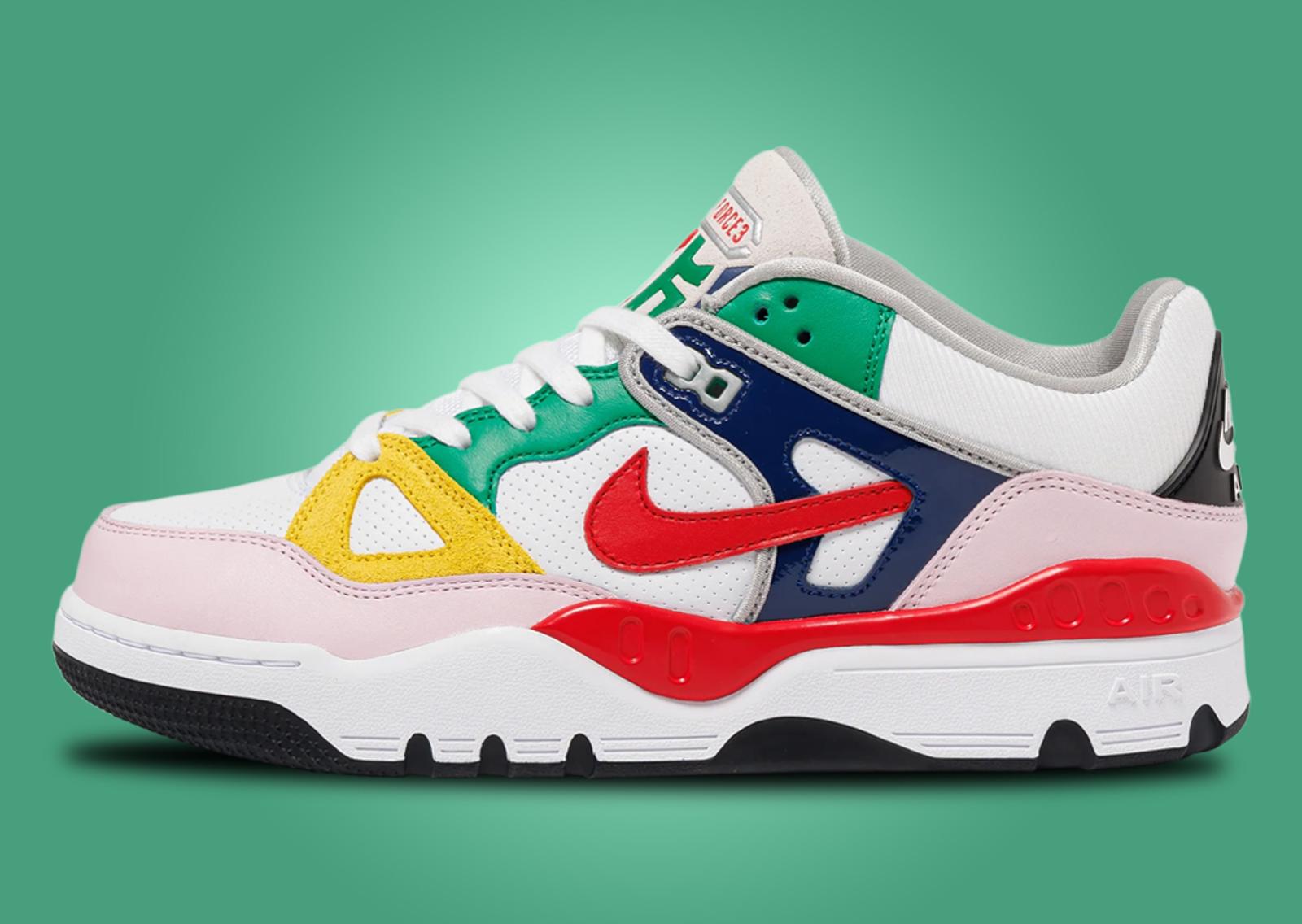 Nigo x Nike Air Force 3 Low White Multi-Color Lateral