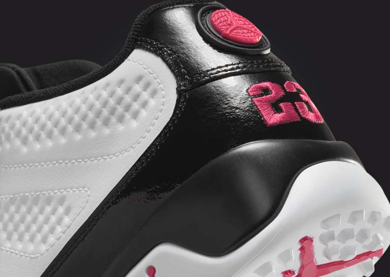 Air Jordan 9 Golf White Black Heel