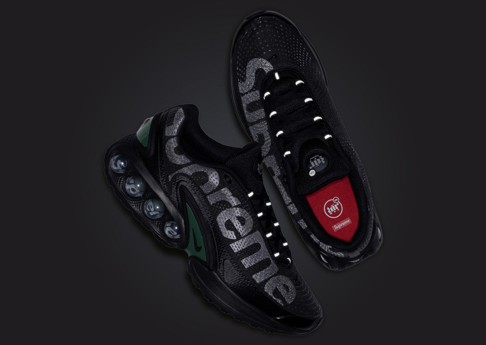 Supreme x Nike Air Max DN Black Lateral and Top 3M