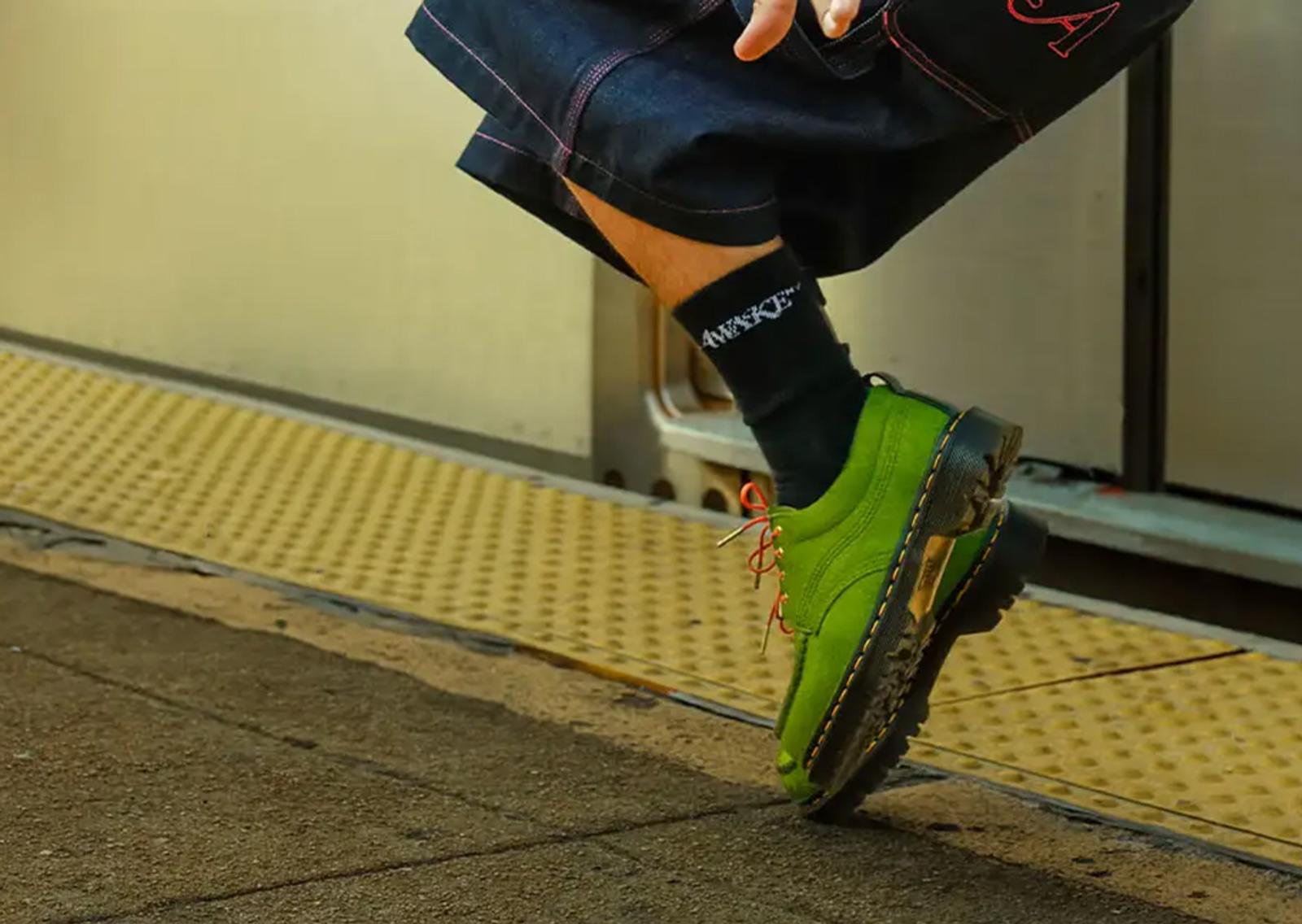 Awake NY x Dr. Martens Lowell Vibrant Green On-Foot Heel 