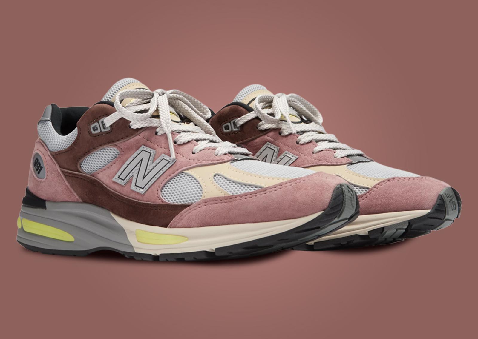 New Balance 991v2 Made in UK Rosewood Angle