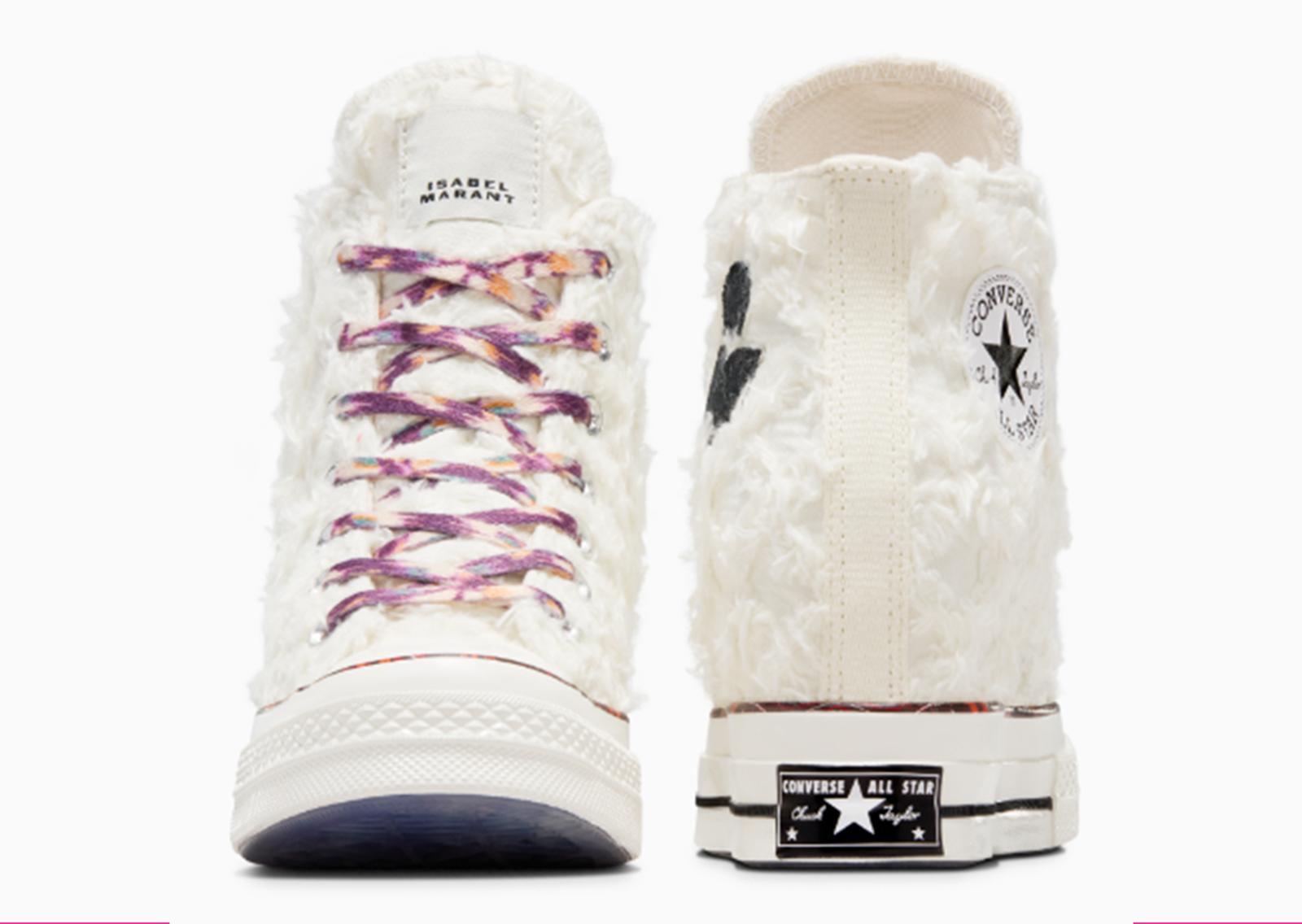 Isabel Marant x Converse Chuck 70 Internal Wedge Vanilla White Toe and Heel