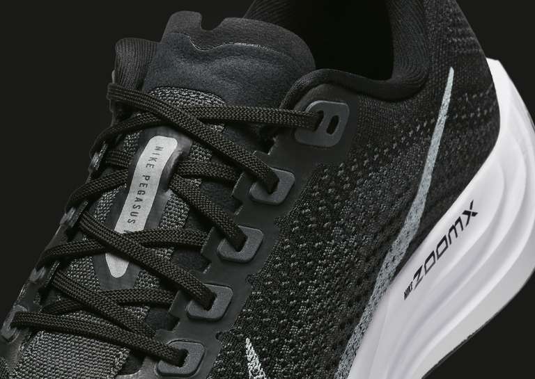 Nike Pegasus Plus Black Pure Platinum Tongue Detail