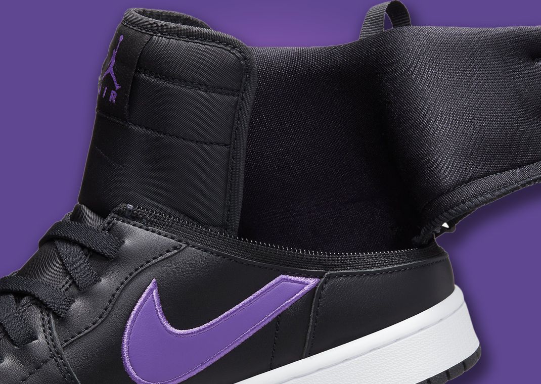 スニーカー Nike Air Jordan 1 High FlyEase Black Bright Violet Jordan 1 High FlyEase Black Bright Violet Men's - CQ3835-051