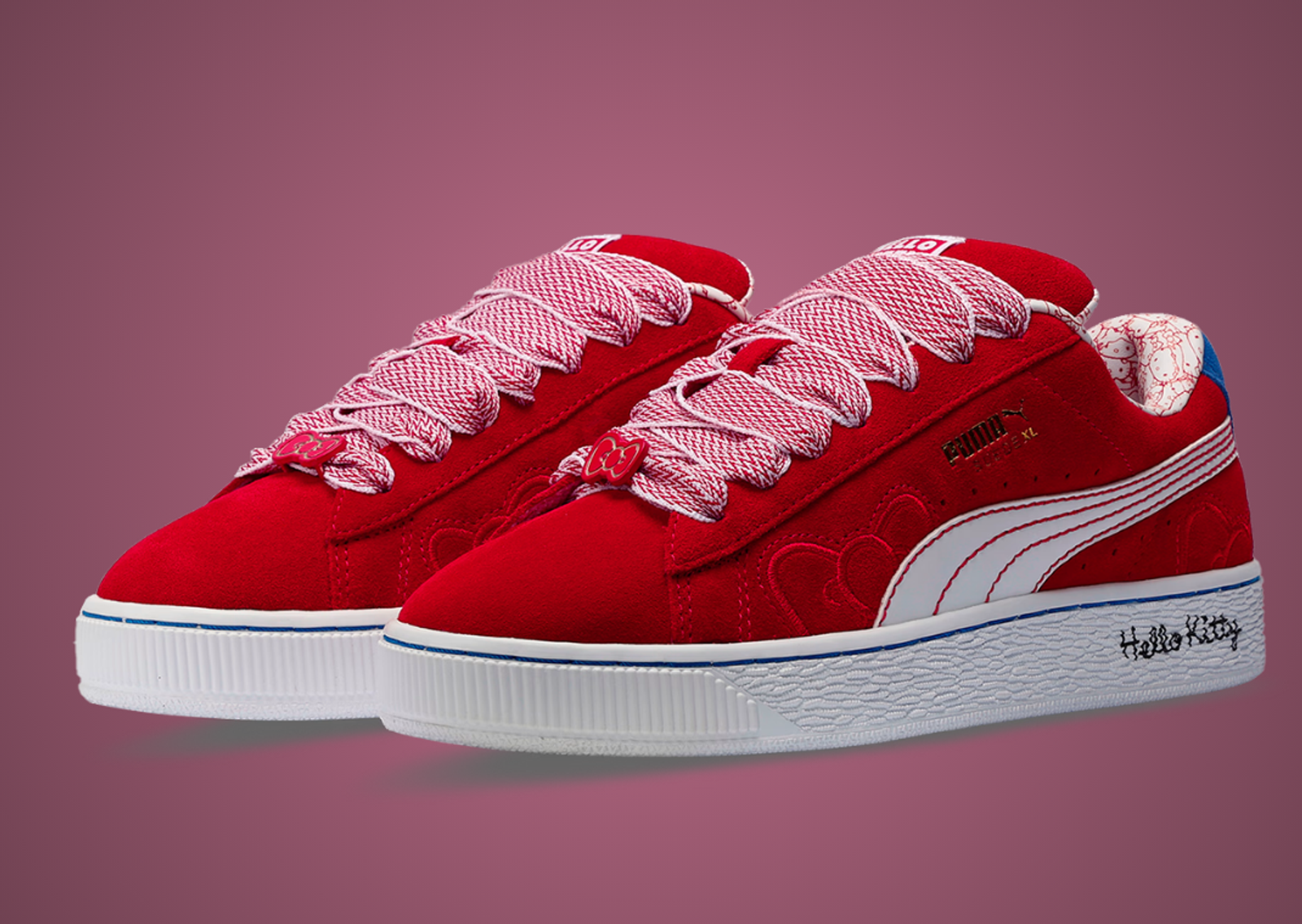 Hello Kitty x Puma Suede XL Red Bow (W) Angle