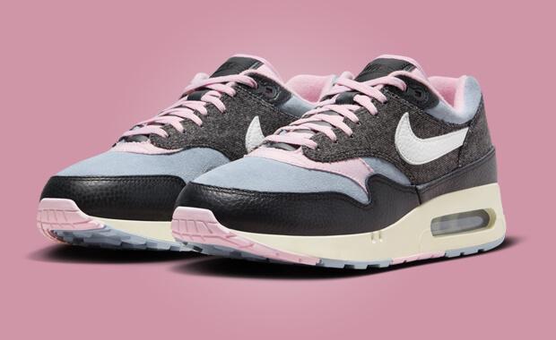 The Nike Air Max 1 '86 OG Premium Black Denim Pink Releases Spring 2024