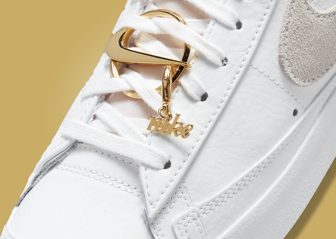 nike blazers white and gold