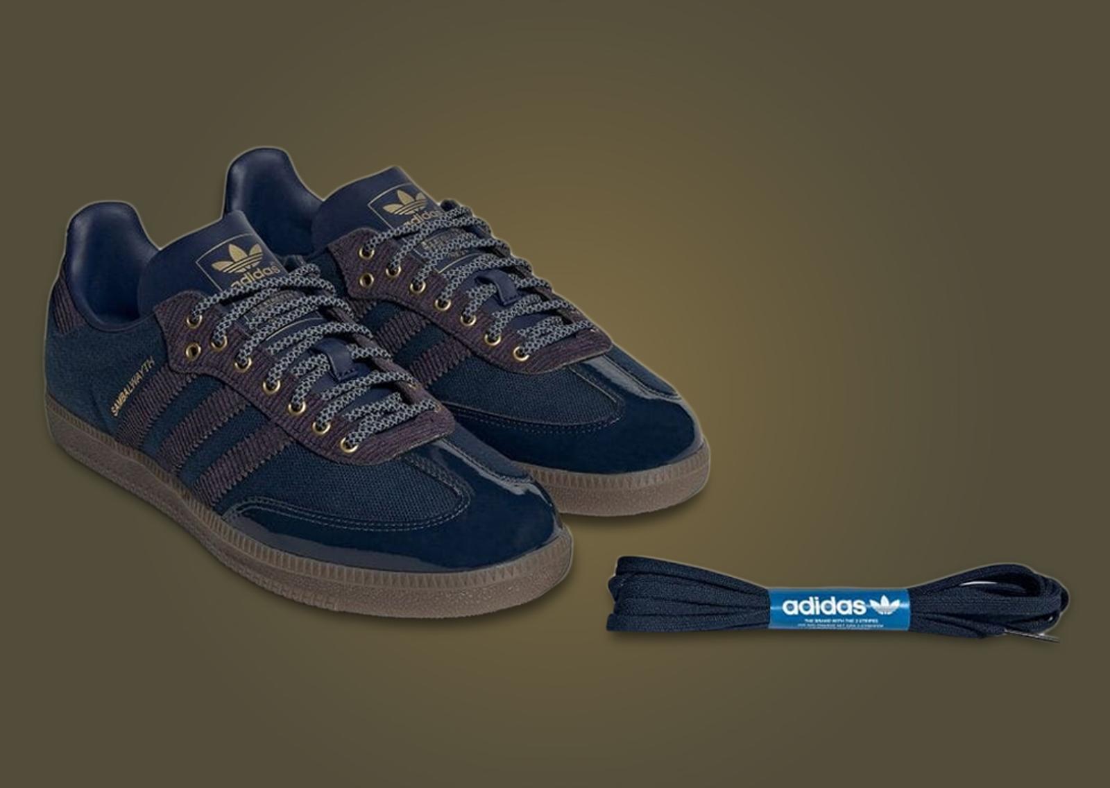 ALWAYTH x adidas Samba College Navy Angle