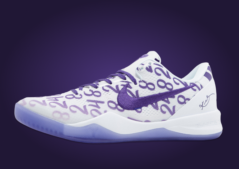 Nike Kobe 8 Protro White Court Purple Lateral