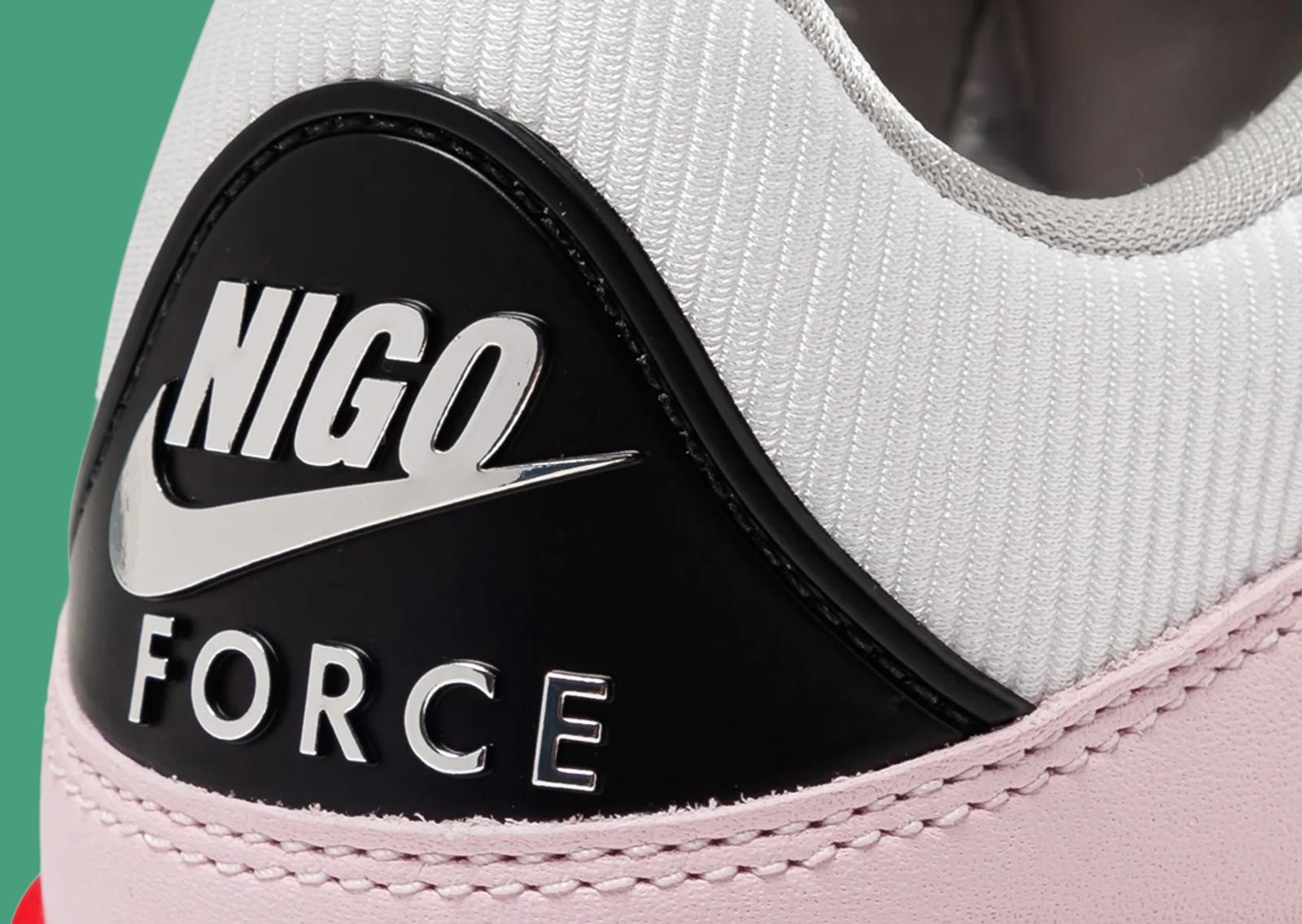 Nigo x Nike Air Force 3 Low White Multi-Color Heel