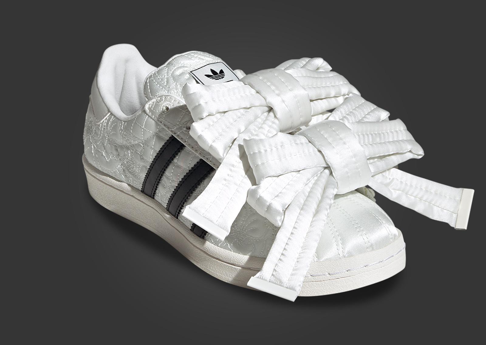 Caroline Hu x adidas Superstar Core White Core Black (W) Angle