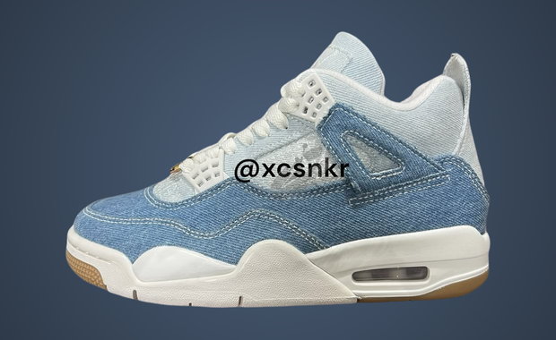 Air Jordan 4 Retro TEX Denim Sail Worn Blue (W)