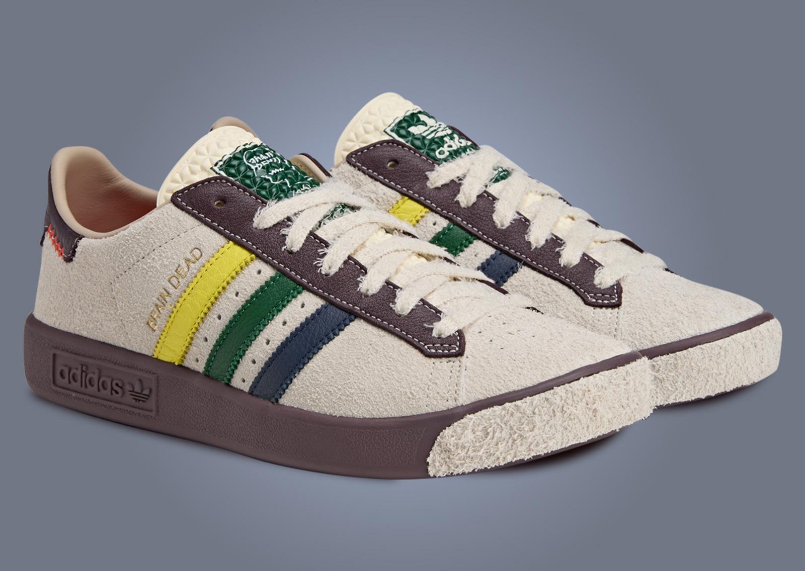 Brain Dead x adidas Forest Hills Cream White Angle