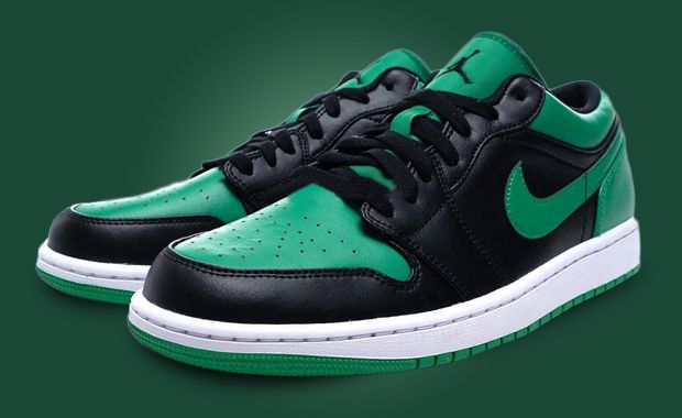 Air Jordan 1 Low Lucky Green (GS) - 553560-065 Raffles and Release