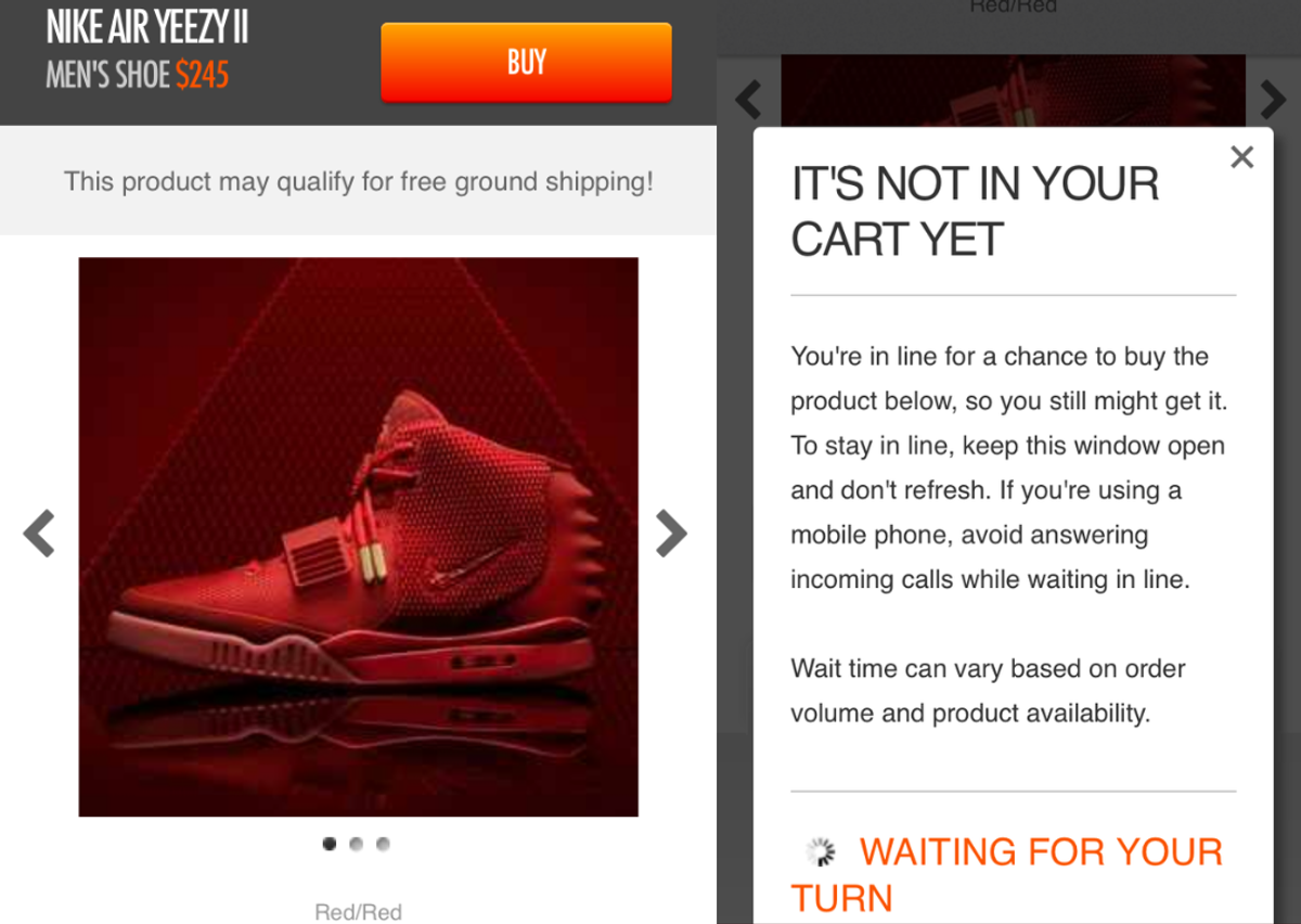 nike.com Product Page for the Air Yeezy 2 Red October