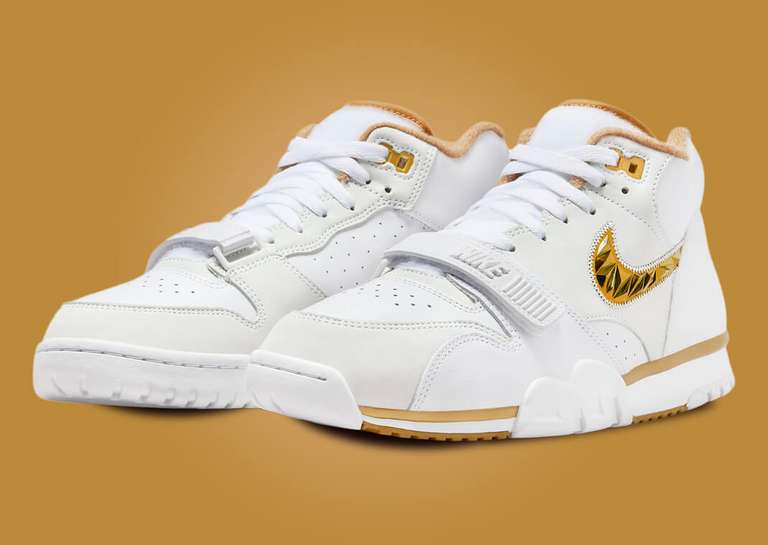 Nike Air Trainer 1 College Football Playoffs White Gold Angle