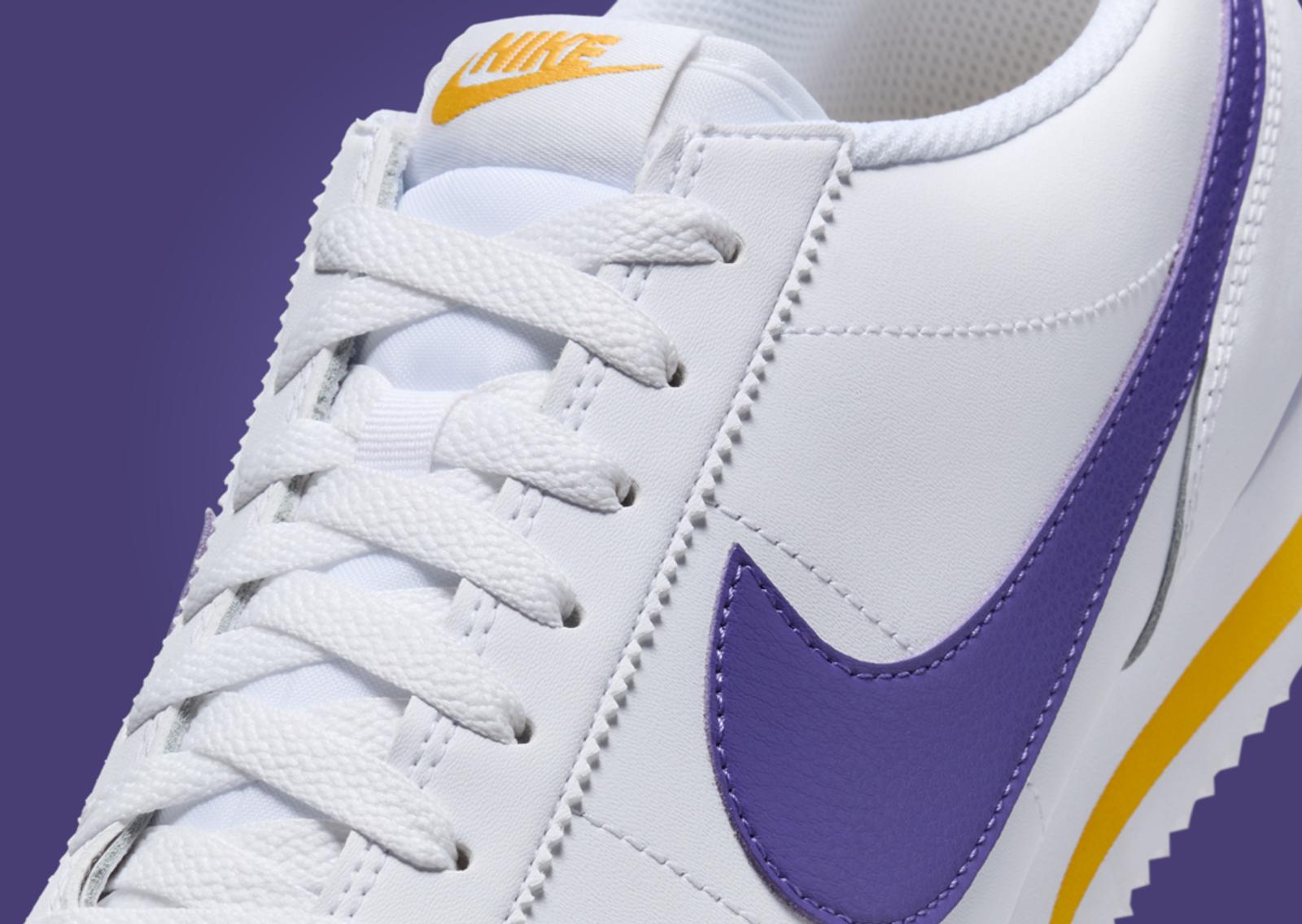 Nike Cortez Lakers Detail