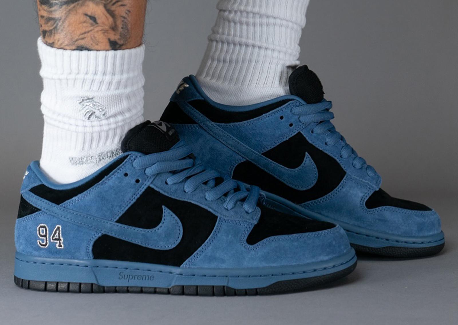 Supreme x Nike SB Dunk Low Ocean Fog Lateral