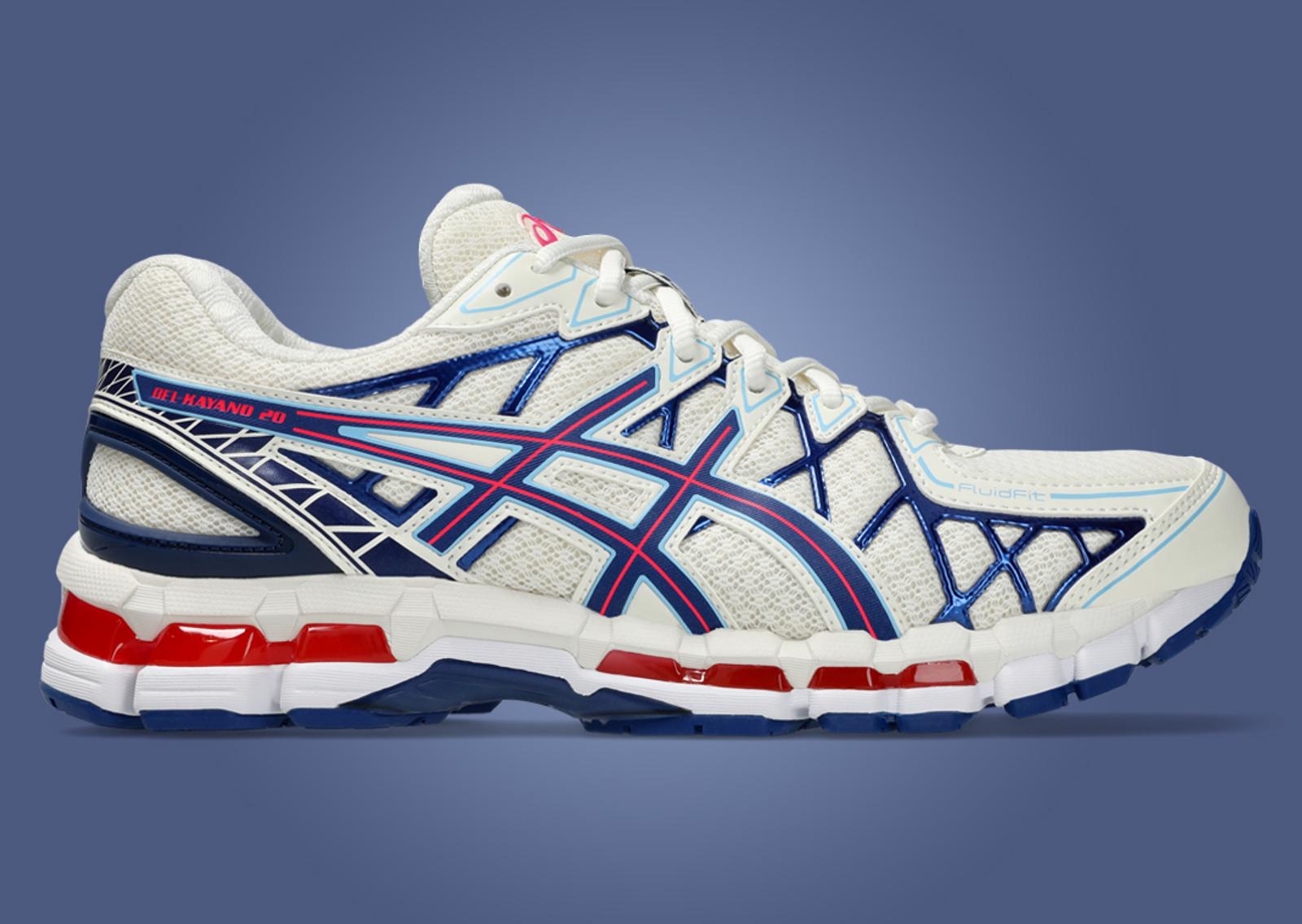 Asics Gel-Kayano 20 Cream Blue Lateral