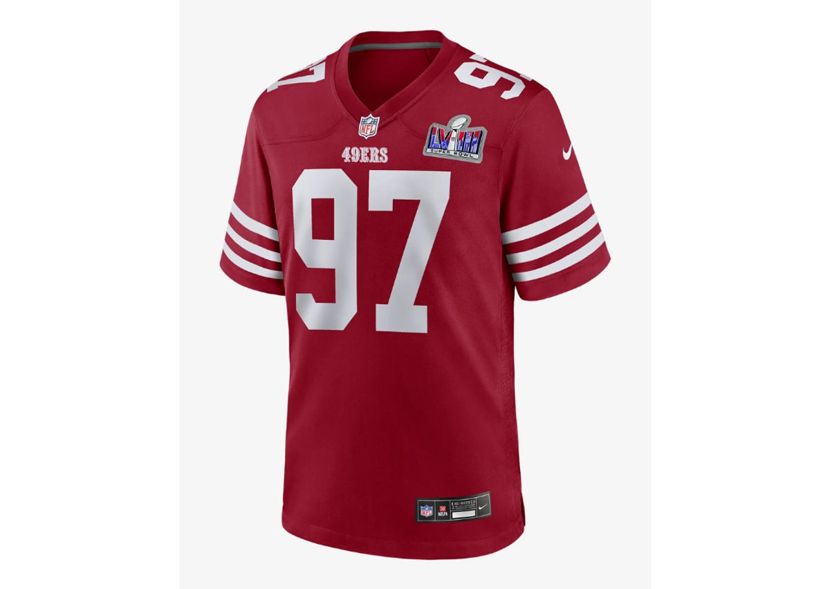 Nick Bosa San Francisco 49ers Super Bowl LVIII Red Jersey Front