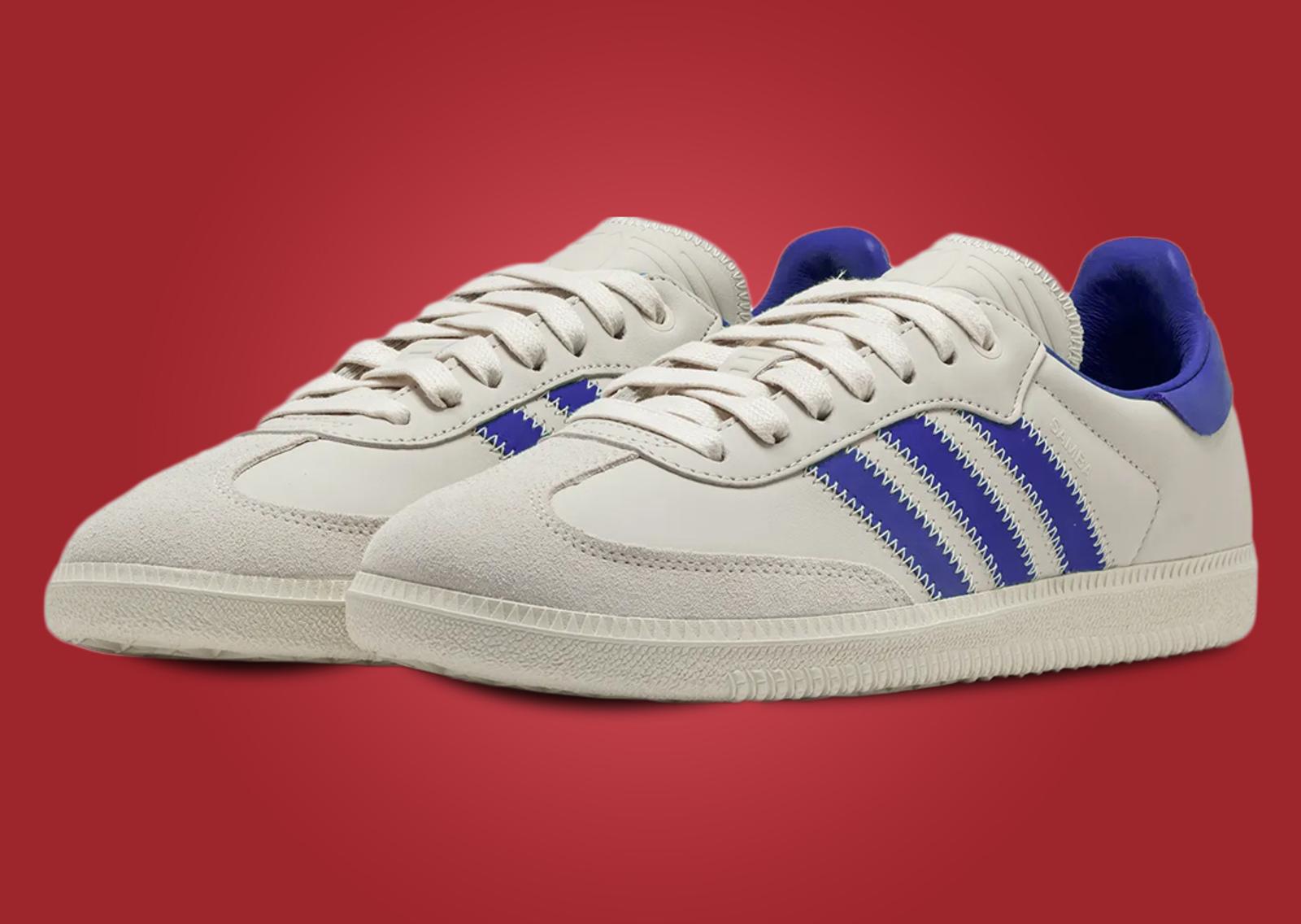 Humanrace x adidas Samba Aluminium Blue Angle