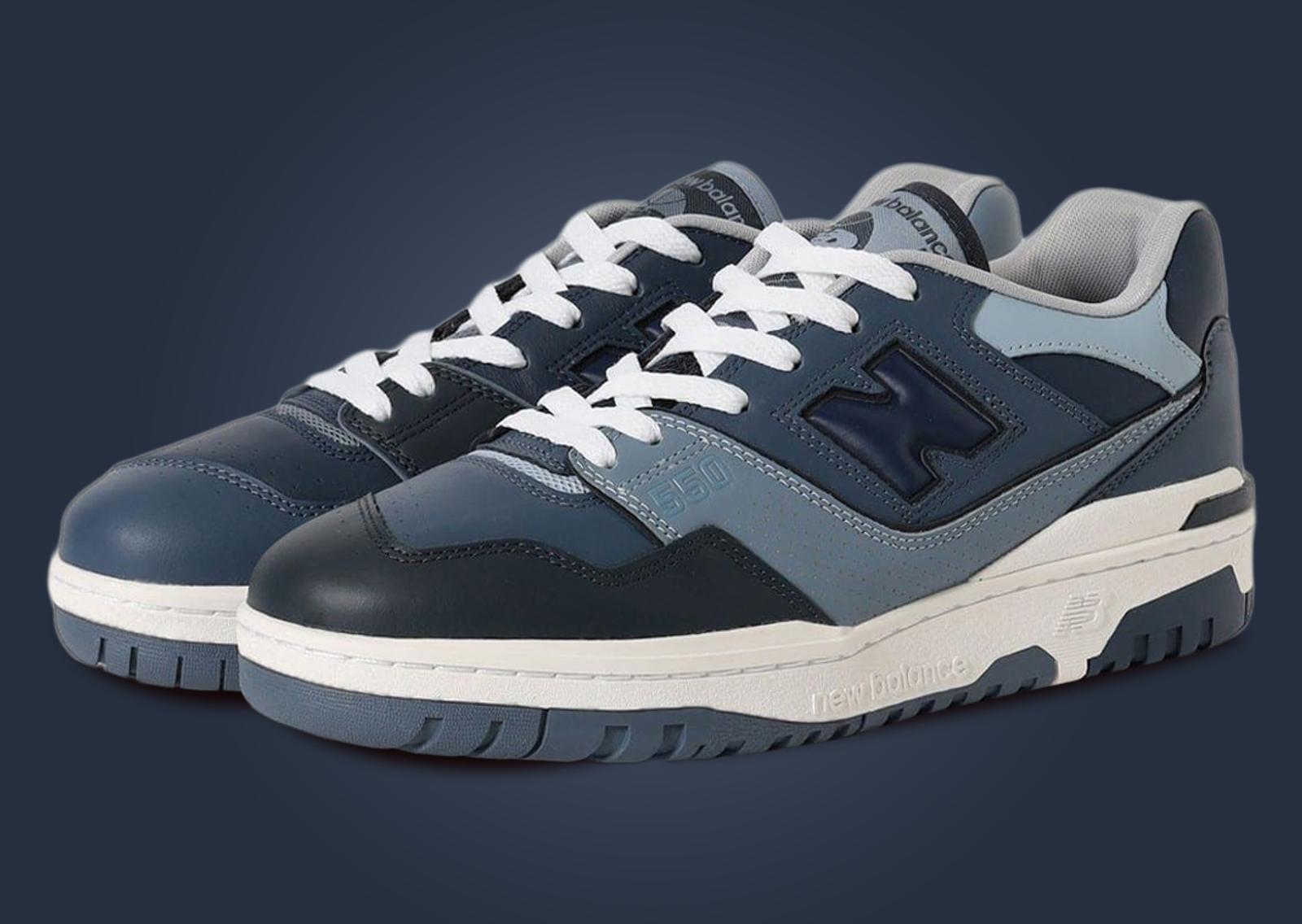 BEAMS x New Balance 550 Navy Angle