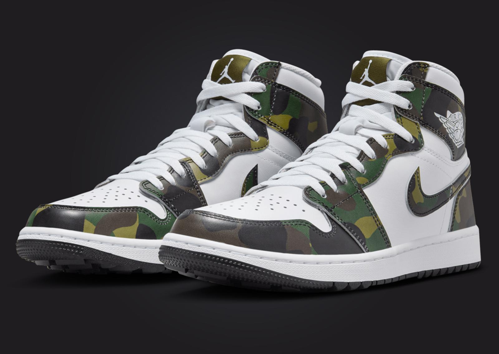 Air Jordan 1 High Golf Camo Angle