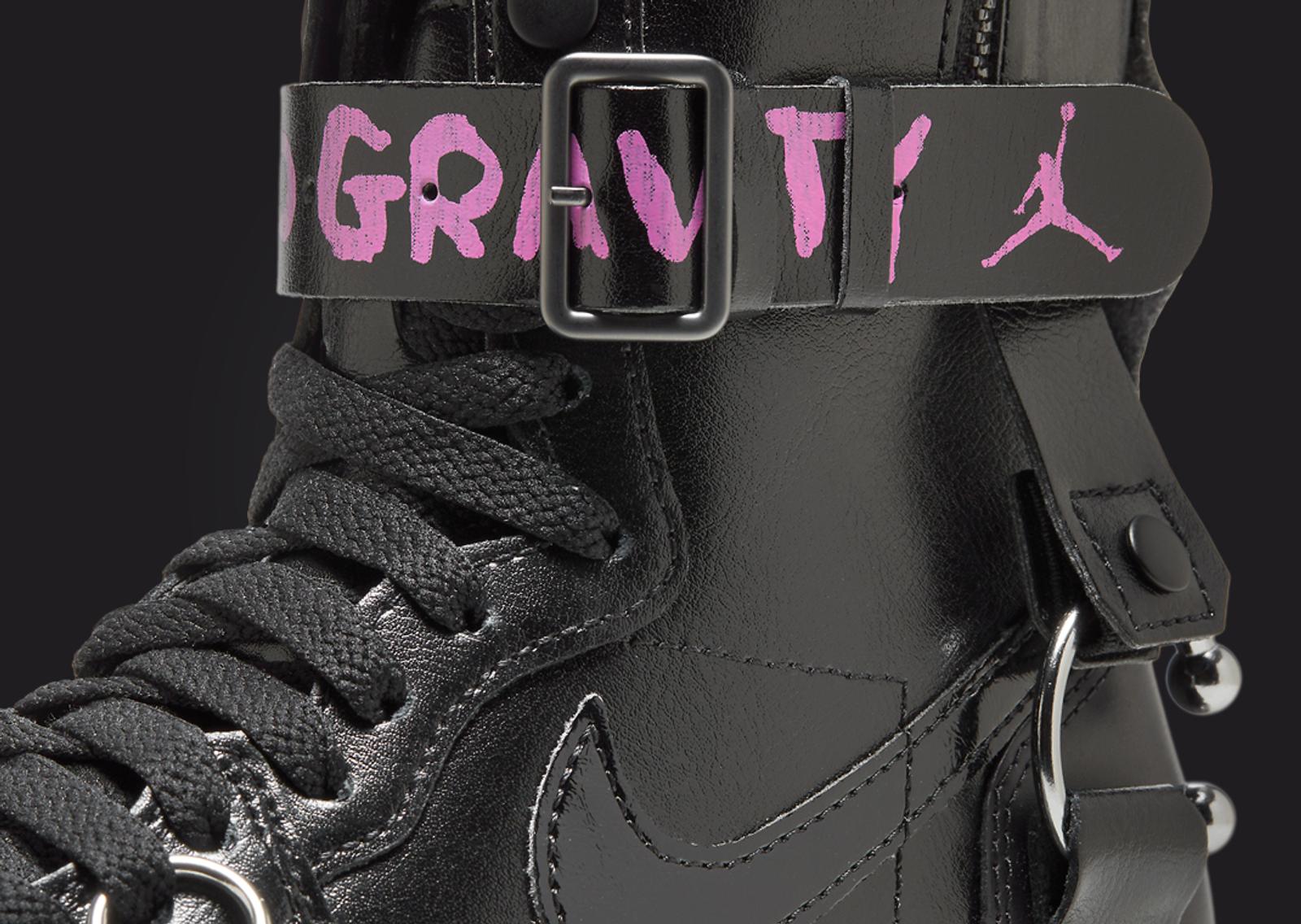 Air Jordan 1 Brooklyn Global Purple Strap Detail