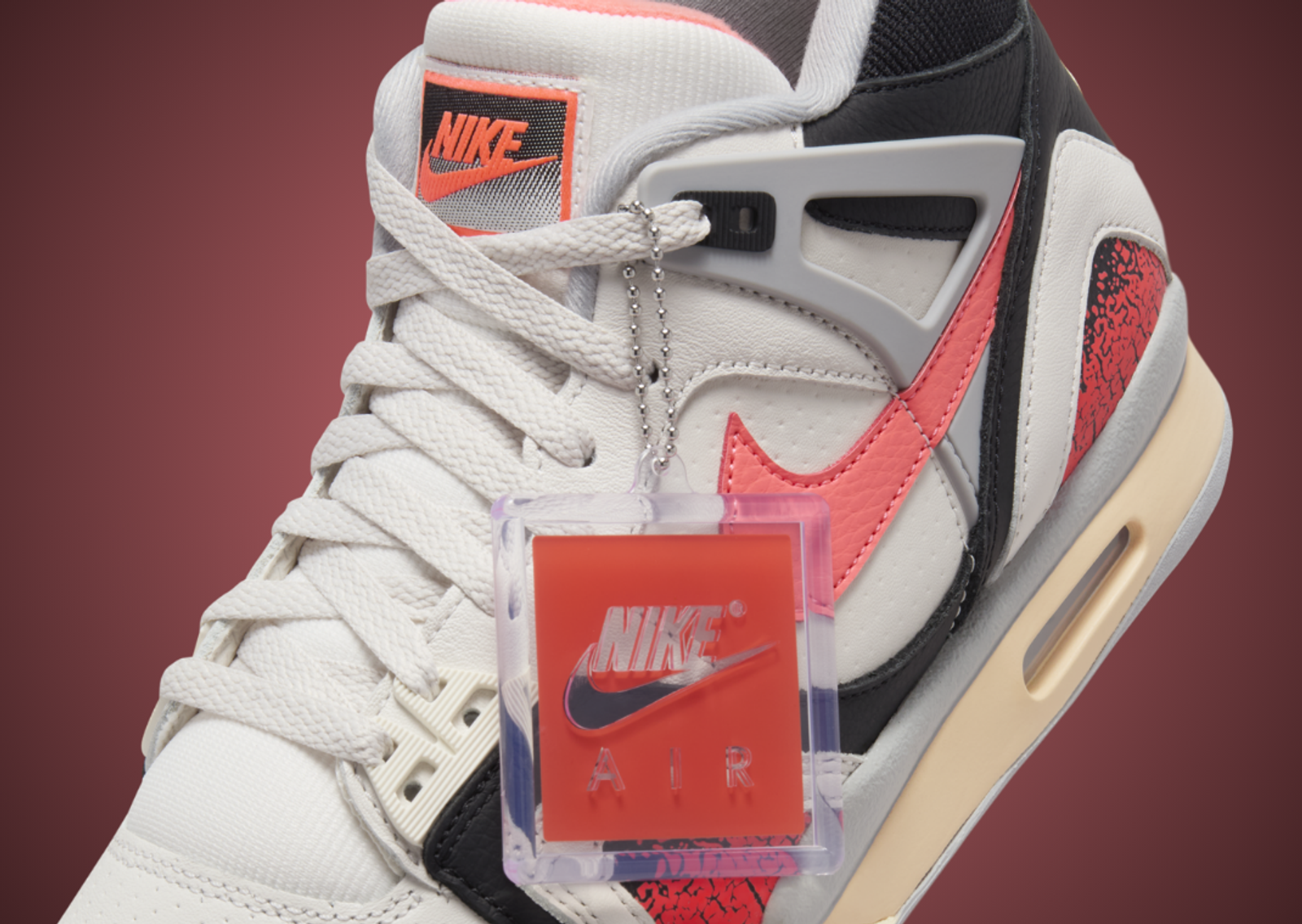 Nike Air Tech Challenge 2 Photon Dust Hot Lava Midfoot Detail