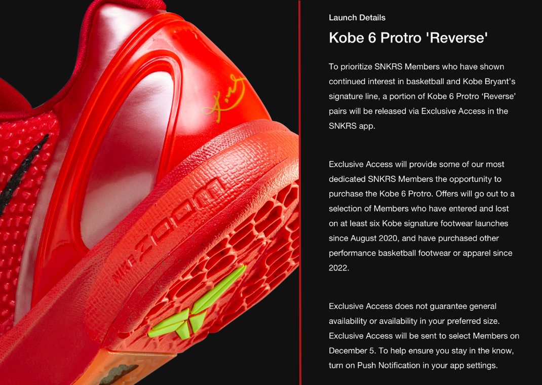 SNKRS Exclusive Access For The Nike Kobe Reverse Grinch This