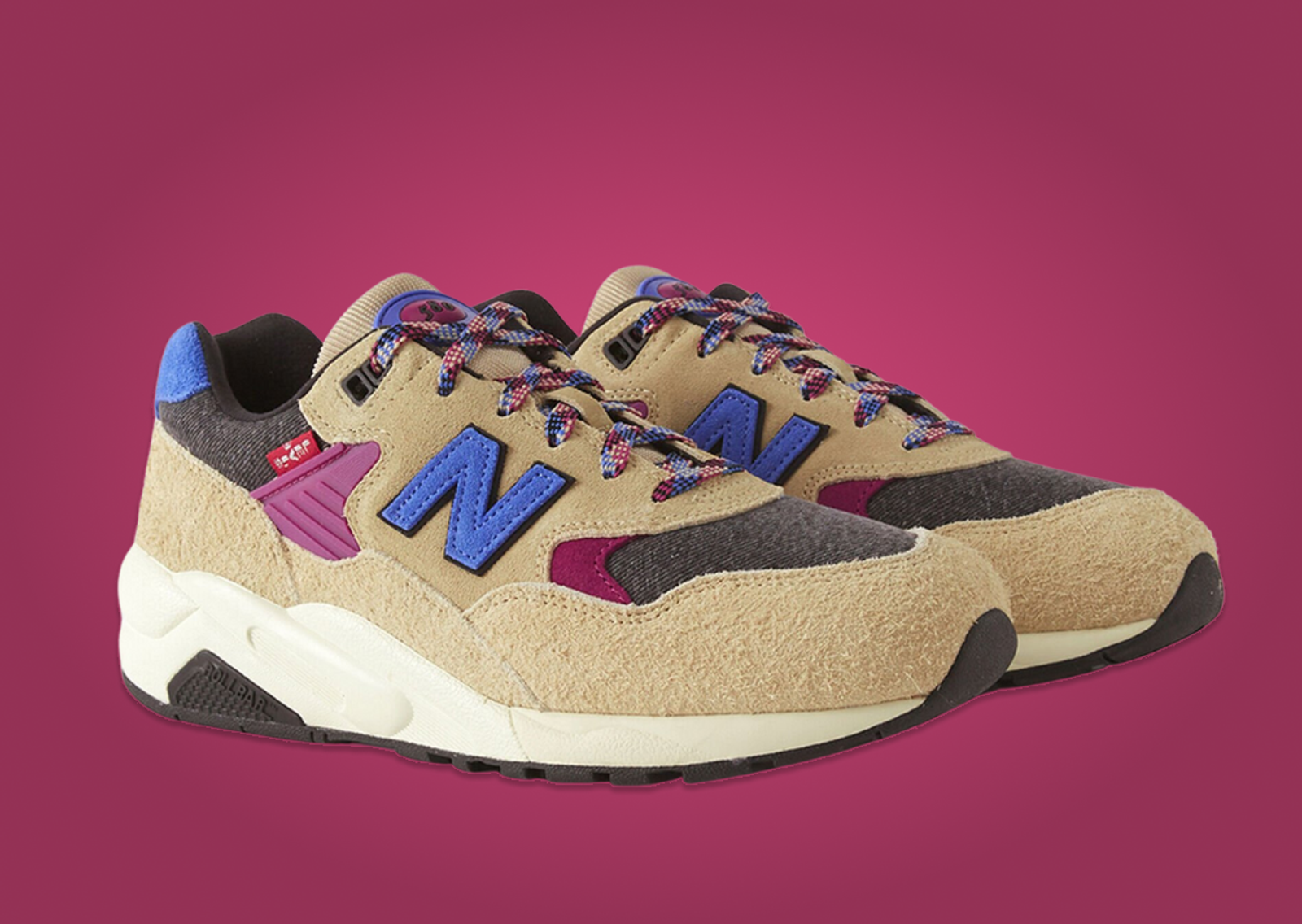 Levi's x New Balance 580 Beige Angle