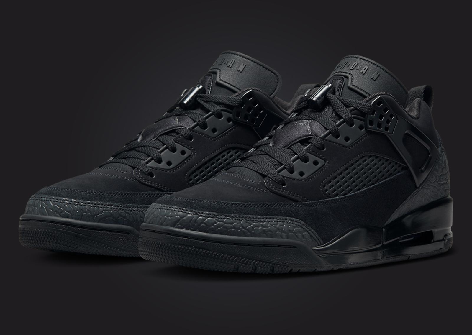 Jordan Spizike Low Black Cat Angle