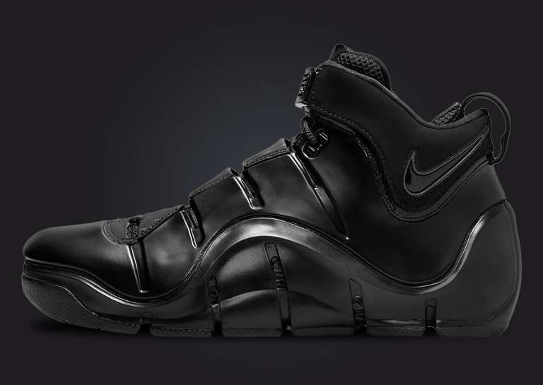 Nike Zoom LeBron 4 Black Anthracite Lateral