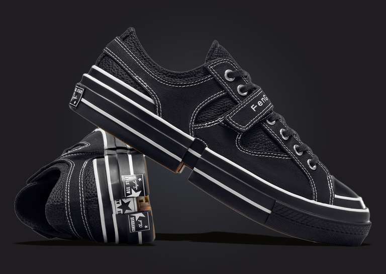 Feng Chen Wang x Converse Chuck 70 Ox 2-in-1 Black Lateral and Heel