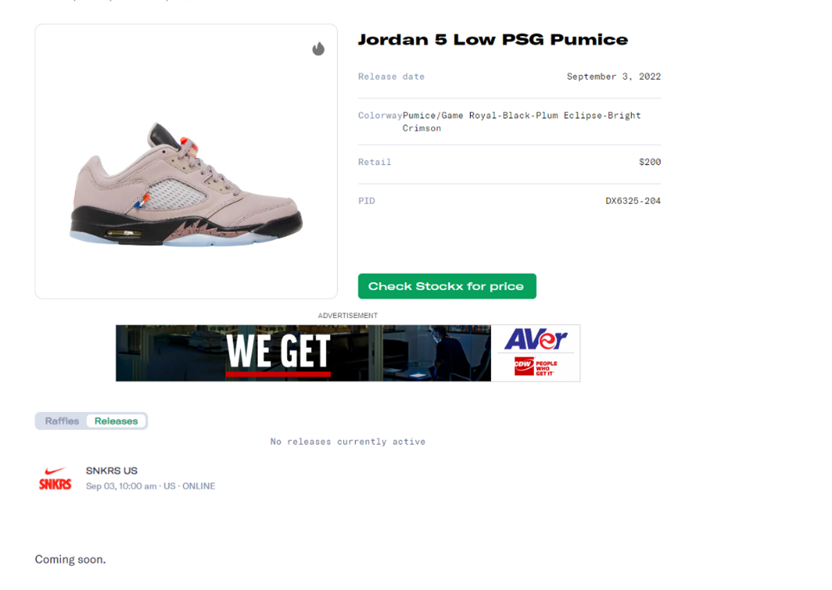 PSG x Air Jordan 5 Retro Low Release Guide
