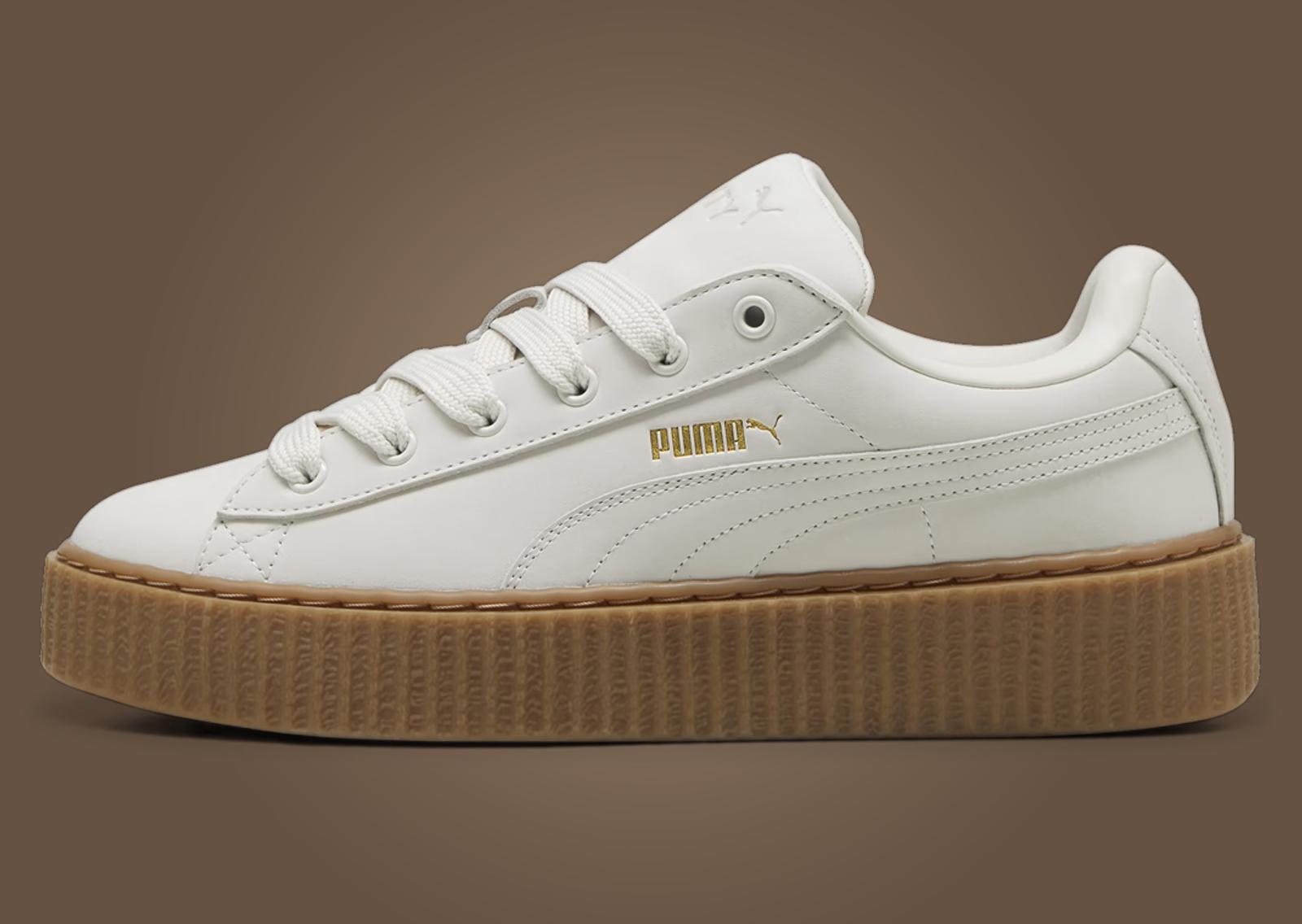 Fenty x Puma Creeper Phatty Nubuck Warm White Lateral